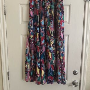 SHEIN Wide Leg Multicolor Patterned Palazzo Pants